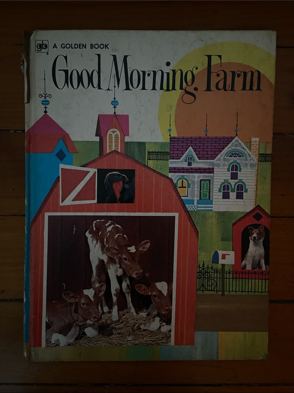 Vintage RETRO 1960s 60s Golden Book Good Morning Farm animal Book cow horse dog